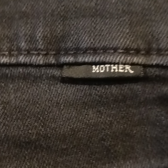 FINAL PRICE MOTHER stunner zip ankle fray black jeans Size 28 - Picture 3 of 16